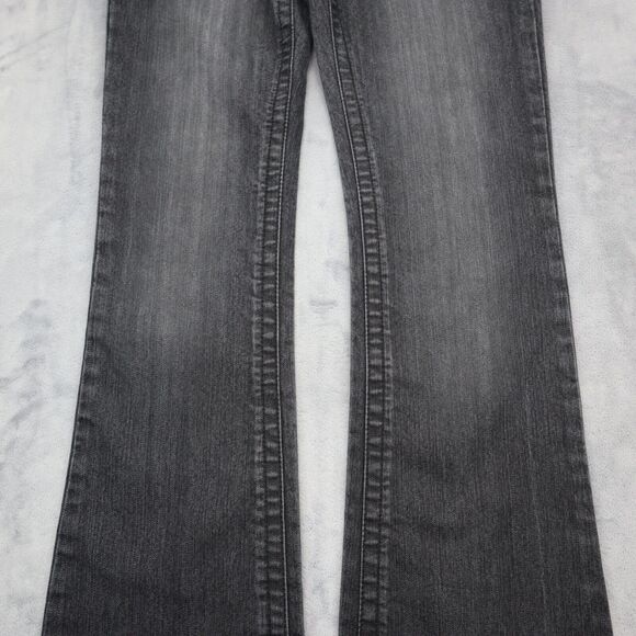 Farlow Jeans Pants Womens 9 Black Denim Flat Front Bootcut Pockets Jeans - Picture 12 of 16